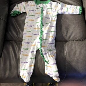 LaLuna Madi Gras Infant Ruffle Footie